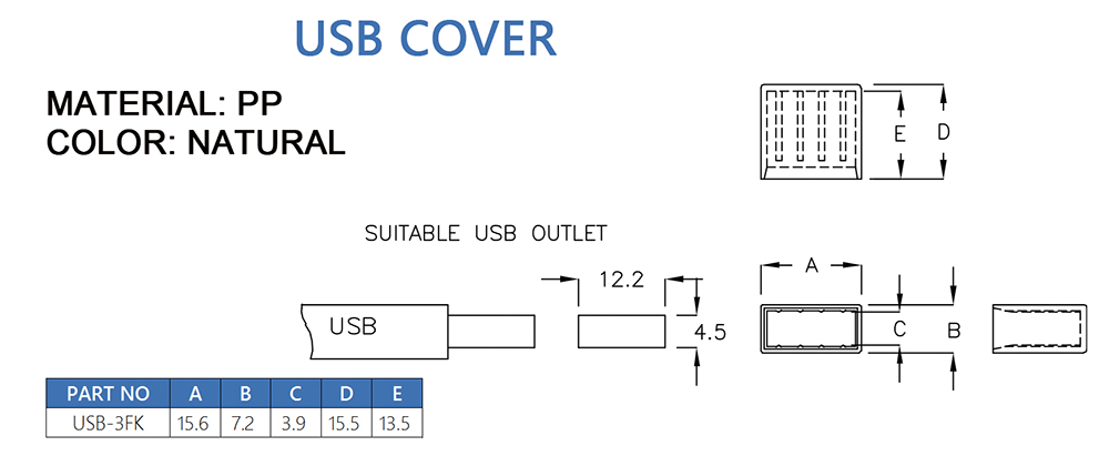 Plug box USB-3FK-1